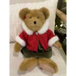 Boyds Bear Heart to Heart Friends Alexis Plush‎ Bear 902024 Santa Outfit